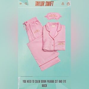 Taylor Swift You Need To Calm Down Pajama Set and Eye Mask